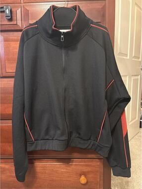 Zara Men's Black and Red Jacket